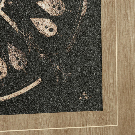 Sandpainting-Ink II by Mercana Studio Hand Embellished Textured Framed Art Print Matted under Glass by Mercana at Eve Furniture