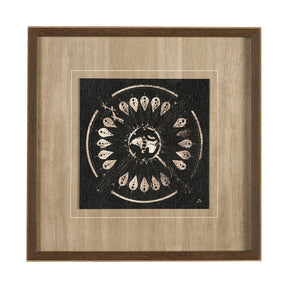 Sandpainting-Ink II by Mercana Studio Hand Embellished Textured Framed Art Print Matted under Glass by Mercana at Eve Furniture