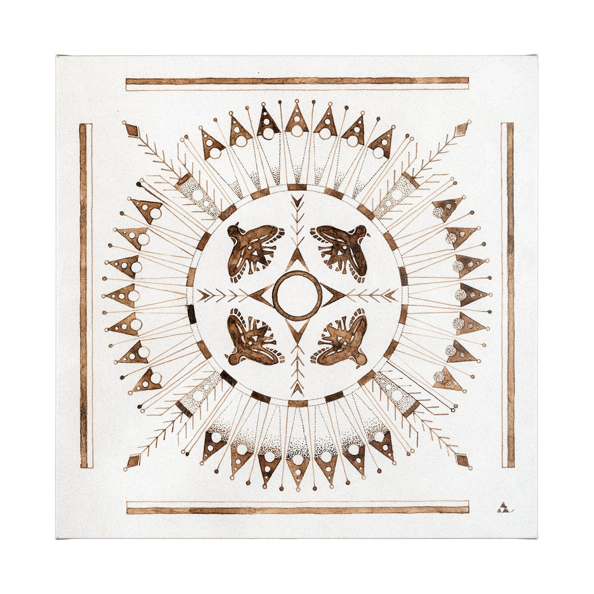 Sandpainting-Watercolor I by Chad Mackay a Hand Embellished Textured Canvas by Mercana at Eve Furniture