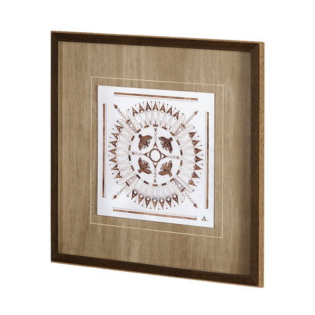 Sandpainting-Watercolor I by Mercana Studio Hand Embellished Framed Art Print Matted under Glass by Mercana at Eve Furniture