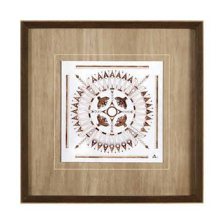 Sandpainting-Watercolor I by Mercana Studio Hand Embellished Framed Art Print Matted under Glass by Mercana at Eve Furniture