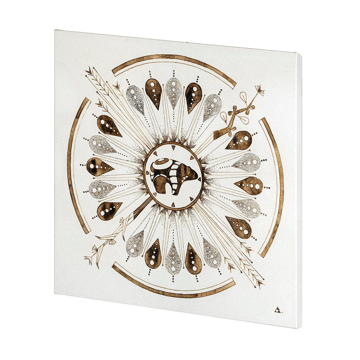 Sandpainting-Watercolor II by Chad Mackay a Hand Embellished Textured Canvas by Mercana at Eve Furniture