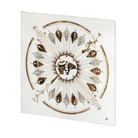 Sandpainting-Watercolor II by Chad Mackay a Hand Embellished Textured Canvas by Mercana at Eve Furniture