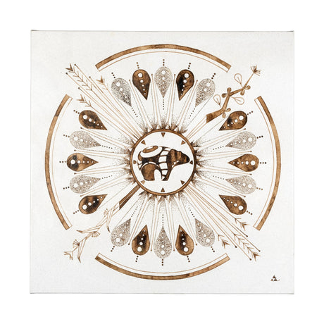 Sandpainting-Watercolor II by Chad Mackay a Hand Embellished Textured Canvas by Mercana at Eve Furniture