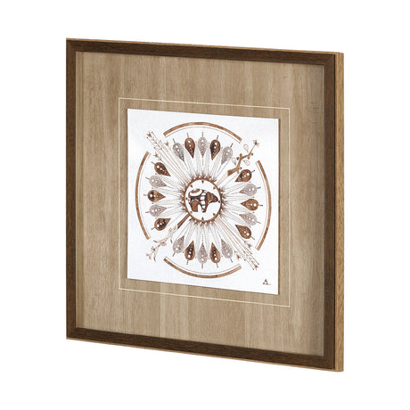 Sandpainting-Watercolor II by Mercana Studio Hand Embellished Framed Art Print Matted under Glass by Mercana at Eve Furniture