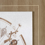 Sandpainting-Watercolor II by Mercana Studio Hand Embellished Framed Art Print Matted under Glass by Mercana at Eve Furniture