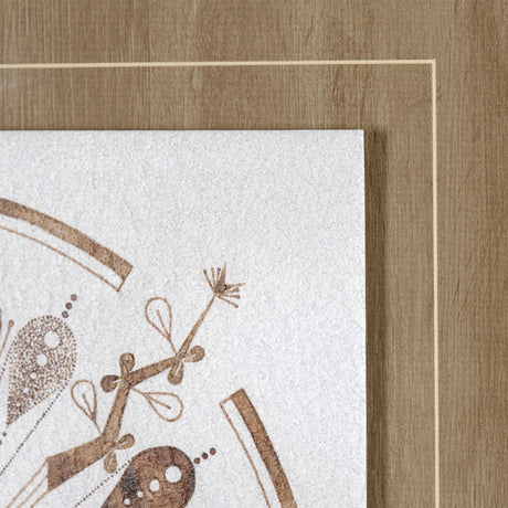 Sandpainting-Watercolor II by Mercana Studio Hand Embellished Framed Art Print Matted under Glass by Mercana at Eve Furniture