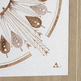 Sandpainting-Watercolor II by Mercana Studio Hand Embellished Framed Art Print Matted under Glass by Mercana at Eve Furniture