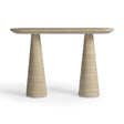 Sandra Faux Travertine Indoor/Outdoor Console Table by TOV Furniture at Eve Furniture