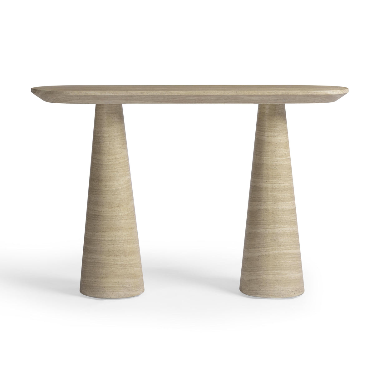 Sandra Faux Travertine Indoor/Outdoor Console Table by TOV Furniture at Eve Furniture