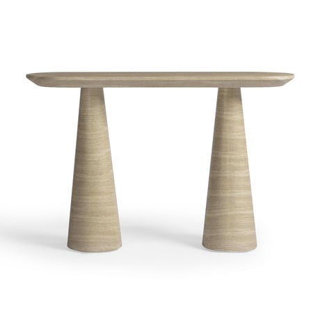 Sandra Faux Travertine Indoor/Outdoor Console Table by TOV Furniture at Eve Furniture