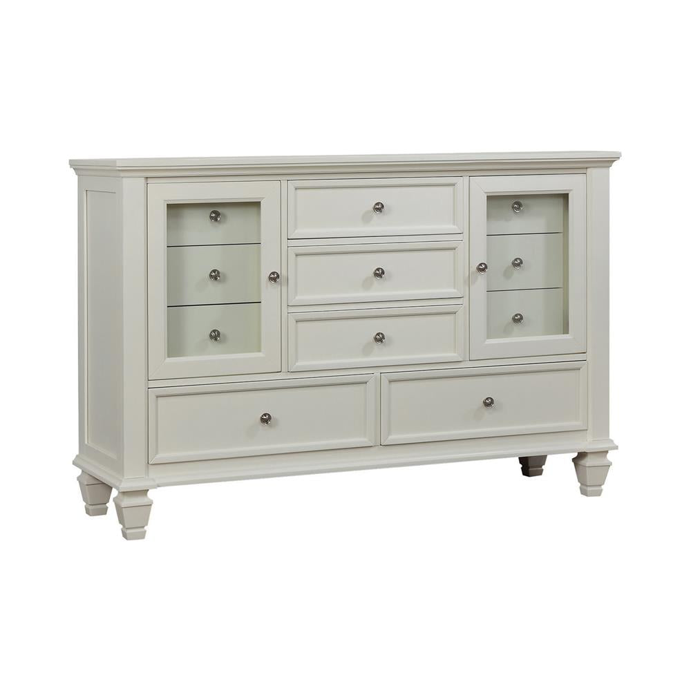 Sandy Beach White 11-Drawer Rectangular Dresser