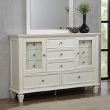 Sandy Beach White 11-Drawer Rectangular Dresser