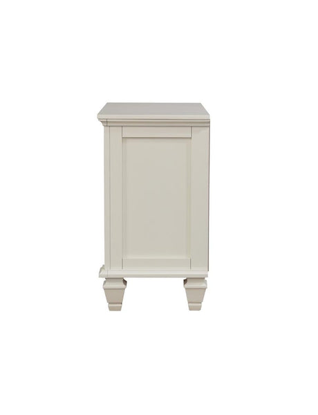 Sandy Beach 3-Drawer Nightstand White