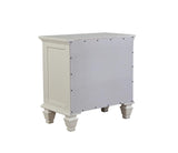 Sandy Beach 3-Drawer Nightstand White