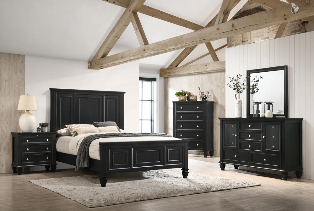 Sandy Beach 4-Piece Queen Bedroom Set with High Headboard