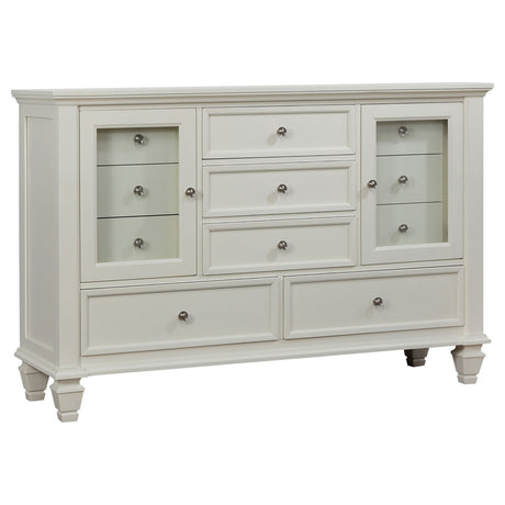 Sandy Beach Cream White 4-Piece California King Bedroom Set by Coaster at Eve Furniture