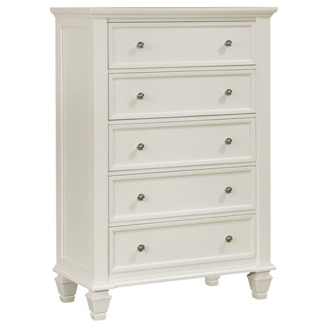 Sandy Beach Cream White 5-Piece Eastern King Bedroom Set by Coaster at Eve Furniture
