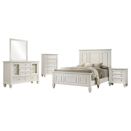 Sandy Beach Cream White 5-Piece Eastern King Bedroom Set by Coaster at Eve Furniture