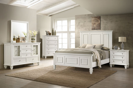 Sandy Beach Cream White 5-Piece Eastern King Bedroom Set by Coaster at Eve Furniture