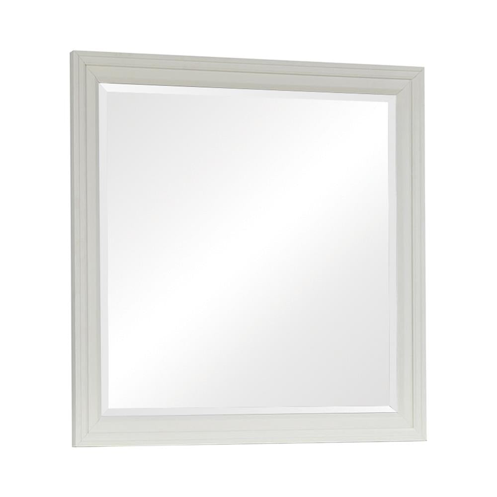 Sandy Beach White Rectangular Mirror