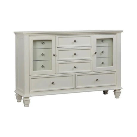 Sandy Beach White 11-Drawer Rectangular Dresser by Coaster at Eve Furniture