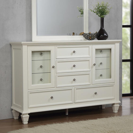 Sandy Beach White 11-Drawer Rectangular Dresser by Coaster at Eve Furniture