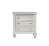 Sandy Beach White 3-Drawer Nightstand by Coaster at Eve Furniture