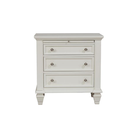 Sandy Beach White 3-Drawer Nightstand by Coaster at Eve Furniture