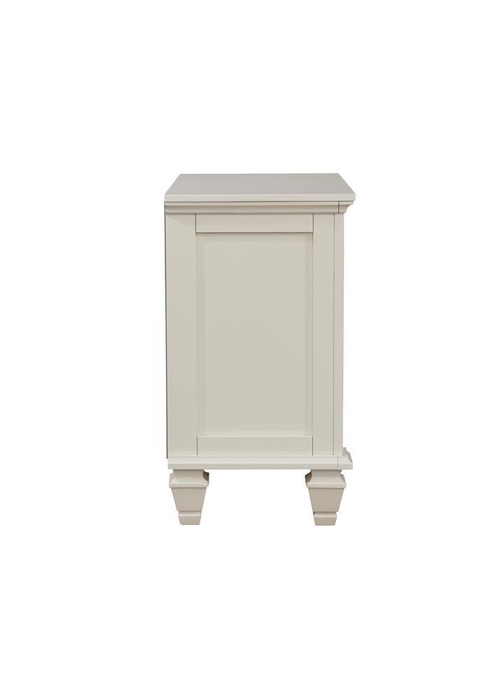 Sandy Beach White 3-Drawer Nightstand by Coaster at Eve Furniture