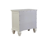 Sandy Beach White 3-Drawer Nightstand by Coaster at Eve Furniture