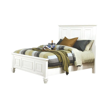 Sandy Beach White Queen Panel Bed with High Headboard by Coaster at Eve Furniture