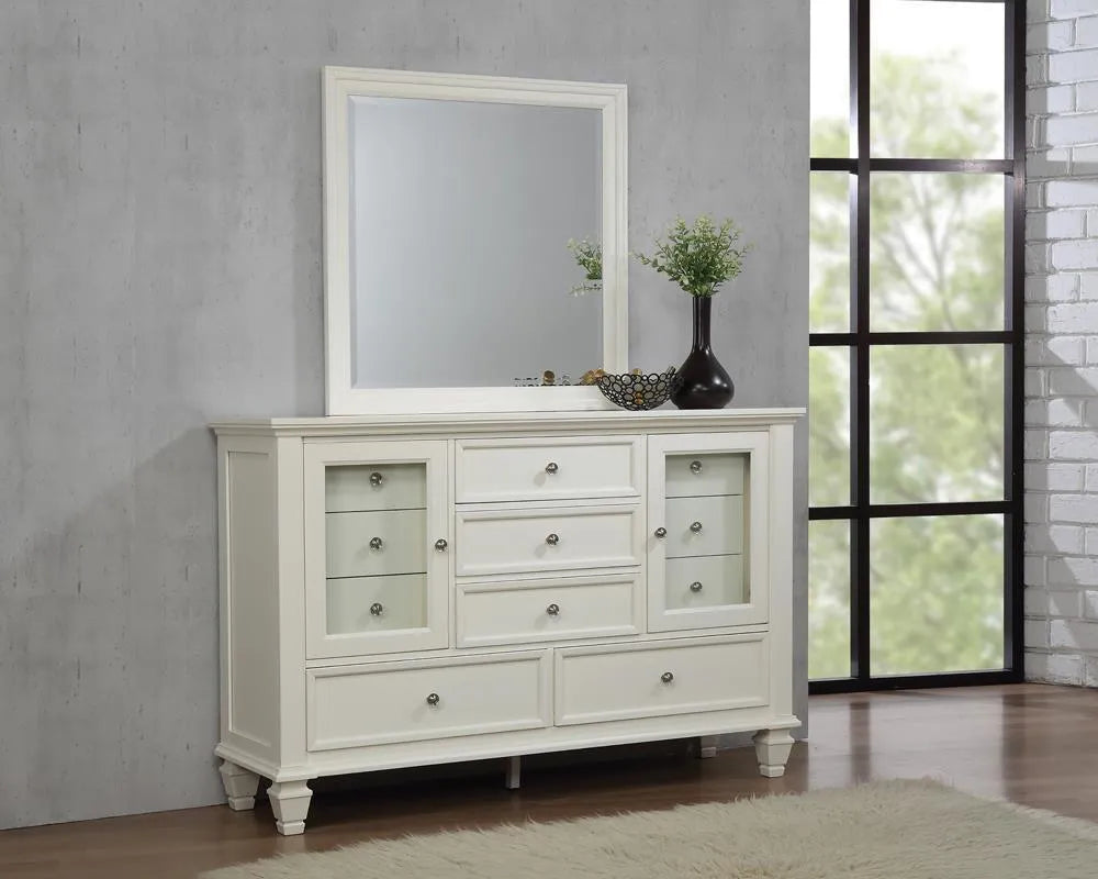 Sandy Beach White Rectangular Mirror by Coaster at Eve Furniture