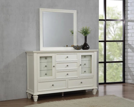 Sandy Beach White Rectangular Mirror by Coaster at Eve Furniture
