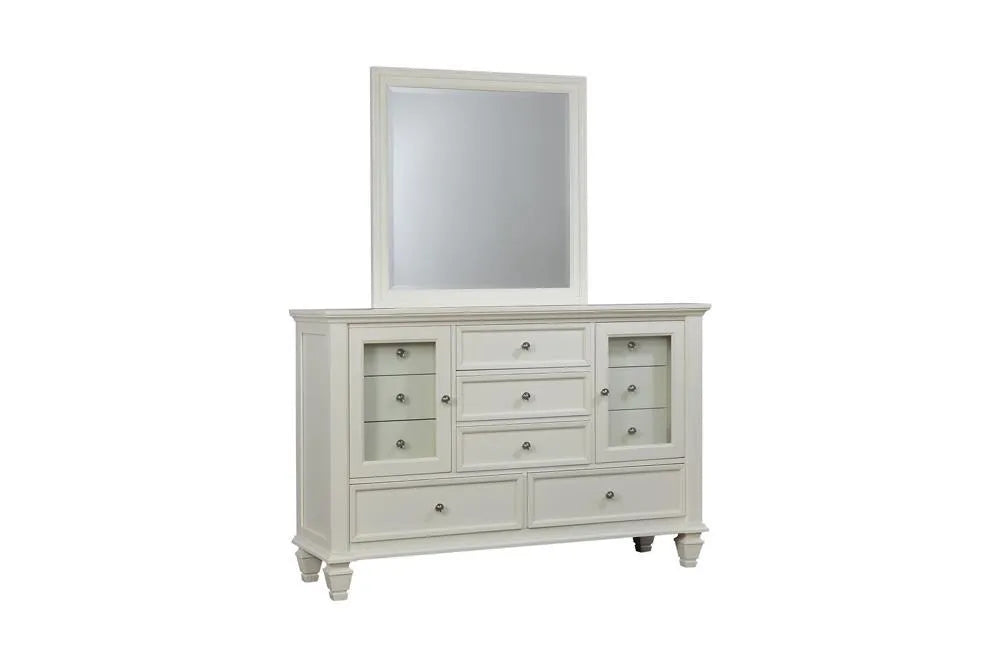 Sandy Beach White Rectangular Mirror by Coaster at Eve Furniture
