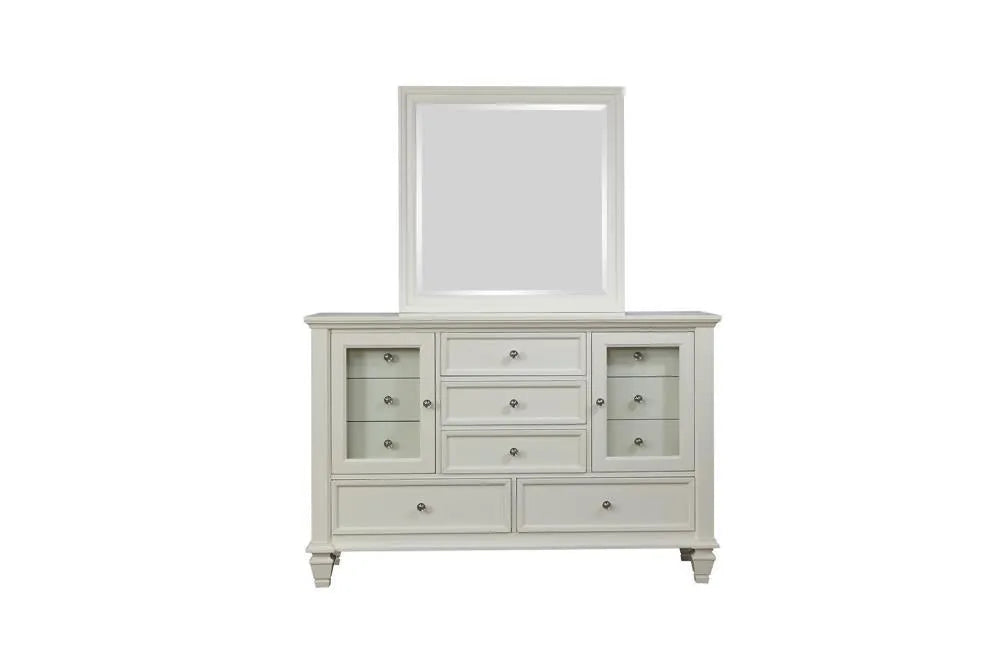 Sandy Beach White Rectangular Mirror by Coaster at Eve Furniture
