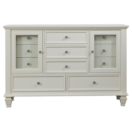 Sandy Cream White Beach 4-Piece Eastern King Bedroom Set by Coaster at Eve Furniture