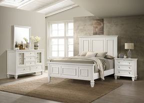 Sandy Cream White Beach 4-Piece Eastern King Bedroom Set by Coaster at Eve Furniture