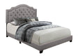 Sandy Gray Queen Upholstered Bed by Homelegance at Eve Furniture