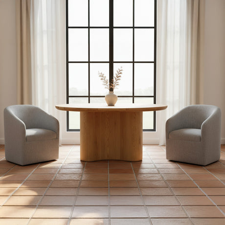 Sandy Grey Rolling Dining Chair by MOES at Eve Furniture
