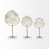 Sandy III (Large) 8L x 4W White Coastal Sand Dollar Object by Mercana at Eve Furniture