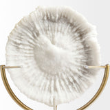 Sandy III (Large) 8L x 4W White Coastal Sand Dollar Object by Mercana at Eve Furniture