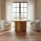 Sandy Off-White Rolling Dining Chair by Moe's Home at Eve Furniture