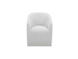 Sandy Off-White Rolling Dining Chair by Moe's Home at Eve Furniture