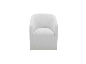 Sandy Off-White Rolling Dining Chair by Moe's Home at Eve Furniture