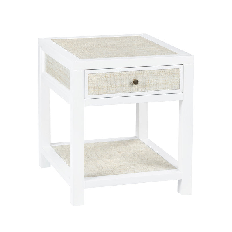 Sandy Shores White/Cream End Table by Crestview at Eve Furniture