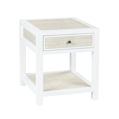 Sandy Shores White/Cream End Table by Crestview at Eve Furniture