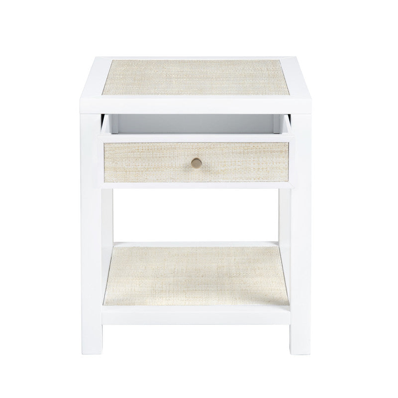 Sandy Shores White/Cream End Table by Crestview at Eve Furniture