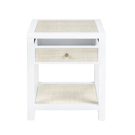 Sandy Shores White/Cream End Table by Crestview at Eve Furniture