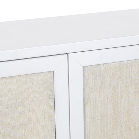 Sandy Shores White/Cream Four-Door Sideboard by Crestview at Eve Furniture